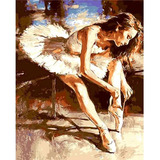 Pintura Por Números Bailarina Ballet M3 Pinta Tu Cuadro Kit