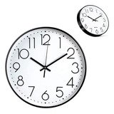Reloj De Pared Digital Moderno De 30 Cm Color De La Estructura Negro Color Del Fondo Blanco