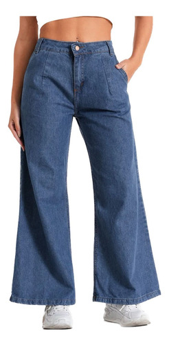 Jean Mom Rígido Slouchy Con Pinzas Talles Grandes Especiales