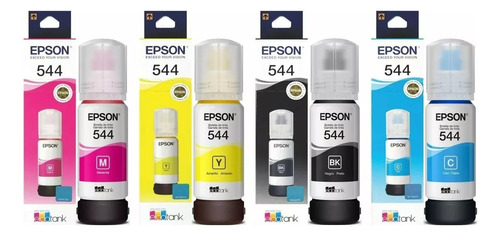 Kit X4 Tintas 544 Verificadas Epson Original Por 4 Colores