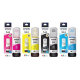 Kit X4 Tintas 544 Verificadas Epson Original Por 4 Colores