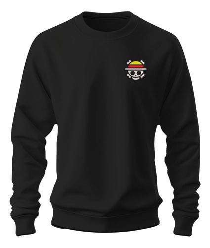 Sudadera Sweater Bordado Logo Pirata Calavera One Piece