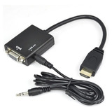 Cable Convertidor Hdmi A Vga + Audio 3.5 Stereo