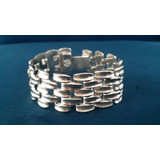 Pulseira Bracelete Prata Legítima 925 Luxo México 66,5 Gr