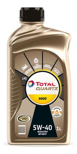 Aceite Total Quartz 9000 5w40 Sintético 1 Litro