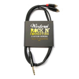 Cable De Audio Western - Plug Stereo 1/4 A Dos Rca - 3mts