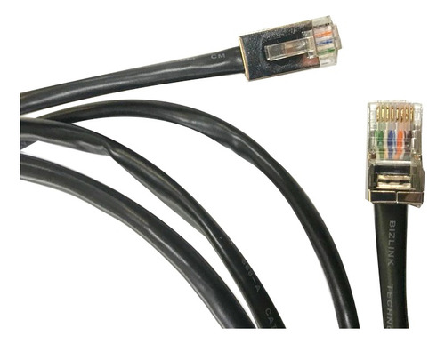 Cable Red Categoria 5 Negro 1.8 Mts. Rj45 Blindado