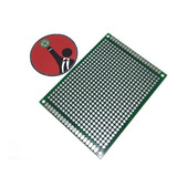 Placa Perforada Pcb 6x8cm Fr4 Fibra Vidrio Doble Faz