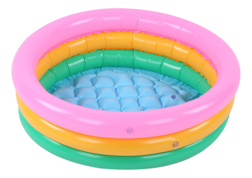 Alberca Piscina Inflable Redonda Arcoiris 3 Aros Niños