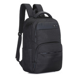 Mochila Porta Notebook Travel Resistente Urbana Premium Color Negro Diseño De La Tela Lisa