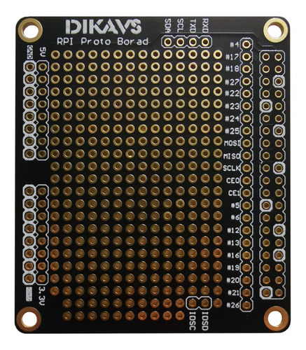 Placa Pcb Doble Faz Protoboard Raspberry 65 X 56mm [ Max ]