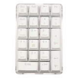 Teclado Numérico Mecánico Retroiluminado Blanco De 21 Teclas