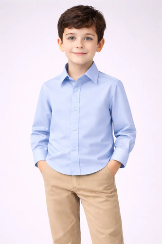 Camisa Social Infantil Juvenil Manga Longa Menino Lançamento | Parcelamento sem juros