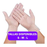 Guantes De Vinilo Caja 100 Unidades Certificado Tallas