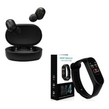 Combo Reloj Smartband M4 + Auricular Inalambrico A6s