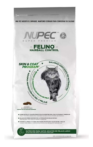 Alimento Nupec Felino Hairball Control 1.5 Kg