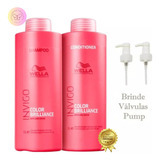 Kit Wella Brilliance 2x1 Shamp 1l + Cond 1l + Válvula Pump