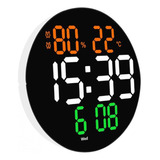 . Reloj De Pared Digital De 10 Con Temperatura Y Humedad