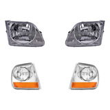 2 Faros + 2 Cuartos Depo P/ Ford F-150 Del 2005 Al 2009