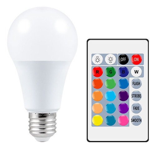 Bombilla Led Colorida Rgbw, Lámpara Inteligente Rgb, Regulab