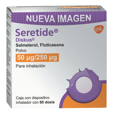 Seretide diskus Seretide Diskus 50\u002F250 Mcg Polvo Dispositivo Inhalador C\u002F60 Dosis - Glaxo wellcome, s.a. | Envío gratis
