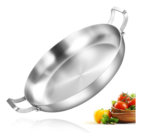 Sartén Para Paellas Inqibee , De Acero Inoxidable , 35.56 Cm