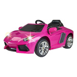 Carro A Batería Para Niños Feber Lamborghini Aventador Drive  Color Rosa 