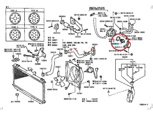 Termostato Corolla 90-02 Starlet 96-99 Tercel 90916-03046 Foto 2