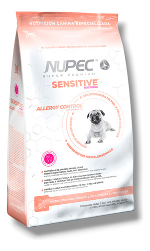 Nupec Sensitive Razas Pequeñas 2kg | Piel Sensible Omegas 