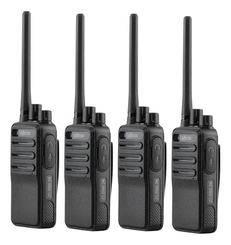 Kit 4 Rádio Nacional Intelbras Uhf Rc3002 Walk Longo Alcance