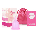 Copa Menstrual Certificada Fda 100 % Silicon Médico + Vaso