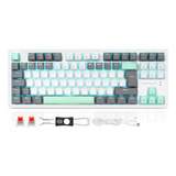 Terport 80% Teclado Mecánico Español Tr95-88 Con Cable Removible Luz Azul 88 Teclas Antighosting Switch Outemu Red Hotswap Teclado Gamer Tkl