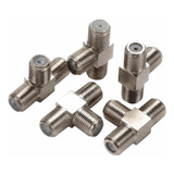 Conector Coaxial Tipo T, 3 Tv Hembras/ Pack 50 Unidades