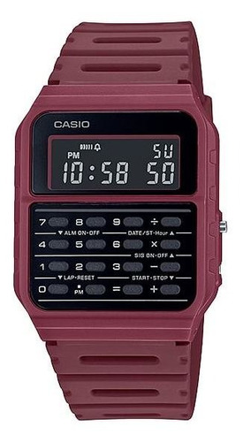 Relógio Casio Vintage Calculadora Digital Ca-53wf-4bdf Vinho