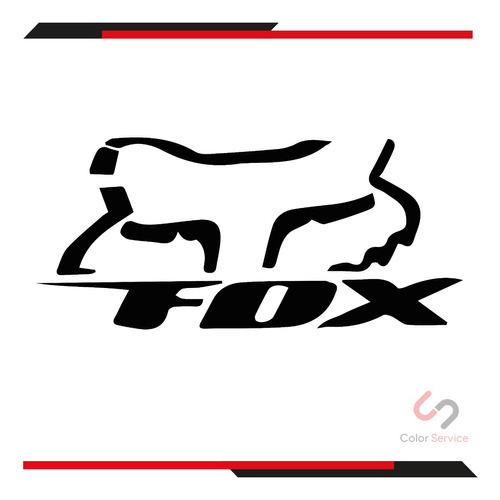 2 Piezas Calca Sticker Lobo Fox Para Moto O Auto De 15 X 8cm