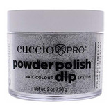 Esmalte - Cuccio Pro Powder Polish Dip - Deep Silver Glitter