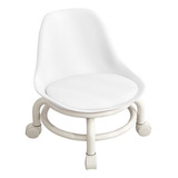 Silla Con Asiento De Ruedas Taburete De Pedicura Blanco