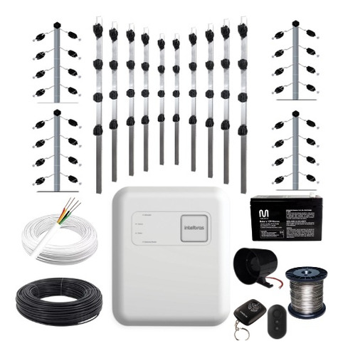 Kit Cerca Elétrica Intelbras 120 Metros Big Haste 23x12 80cm