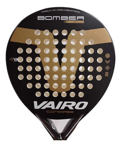 Paleta Padel Vairo 8.3 Bomber Gold + Regalos