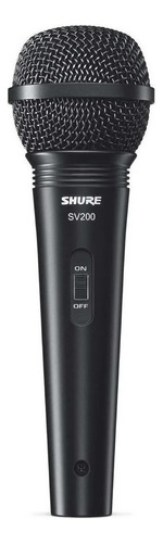 Microfone Shure Sv200-w Dinâmico Cardióide Preto Shop Guitar