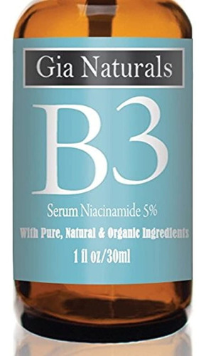 Crema Serum Pura Orgánica, Natural Vitamina B3, Niacinamida