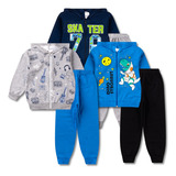 Kit 3 Conjunto Infantil Moletom Masculino Inverno Menino