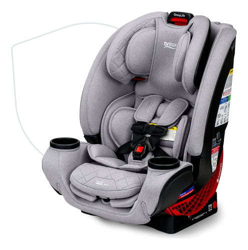 Butaca Silla De Bebé P/auto Britax One4life Clicktight Color Gris Diamond Quil Ted G