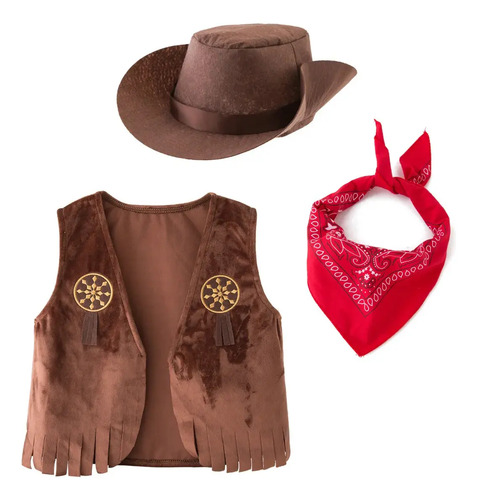 A Conjunto De Traje Vaquero Occidental De 3 Piezas For Niño