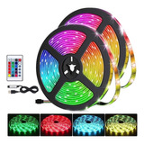 Tira De Luz Led Usb 10m 60 Led Rgb Multicolor