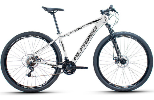 Bicicleta Aro 29 Alfameq Afx Freio Disco 21v Cambios Shimano Cor Branco/preto Tamanho Do Quadro 21