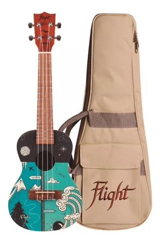 Flight Auc-33 Two Seasons Ukulele Ukelele Concierto C/ Funda Color Diseño