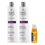 Force Frizz Escova Semi Definitiva 2x1000ml + Argan Brinde