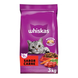 Alimento Whiskas 1+ Whiskas Gatos  Para Gato Adulto Sabor Carne En Bolsa De 3 kg