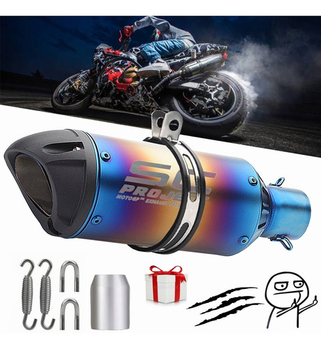 Escape Para Moto Silenciador Inoxidable Universal + Regalos